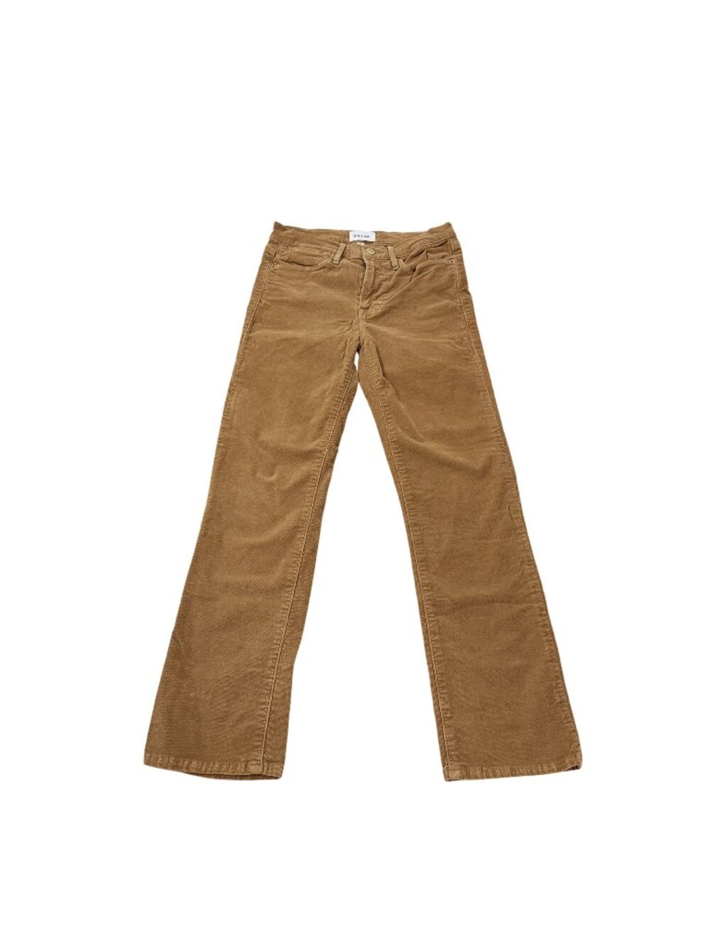 FRAME Women Camel Le High Straight Corduroy Pants Jeans Size 27 Sample USA
